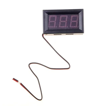 0.36 colių DC2.4-30 V Automobilis Raudonas skaitmeninis LCD ekranas Motociklo skydas Matuoklis Daviklis Voltmeter 46%
