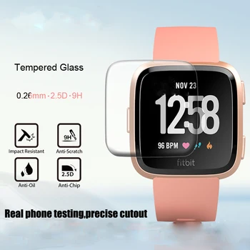 1/2 VNT HD Grūdintas Ekrano Stiklo Raštas Filmas, Fitbit Atvirkščiai Smart watch Priedai 9H 2.5 D Premium Screen Protector