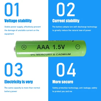 1-4PCS Naujas Prekės ženklas AAA Baterijos 2100mah 1,5 V Alkaline AAA tipo akumuliatorius, skirtas Nuotolinio Valdymo Žaislas šviesos Batery