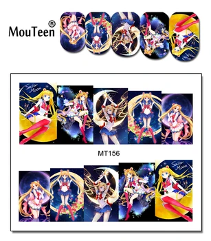 1 Lapas Nagų Dailės MT161 Raudona Sailor Moon Sailor Mars Animacinių filmų Nagų Dailės Vandenį, Lipdukas, Decal, Nagų Dailės Apdaila