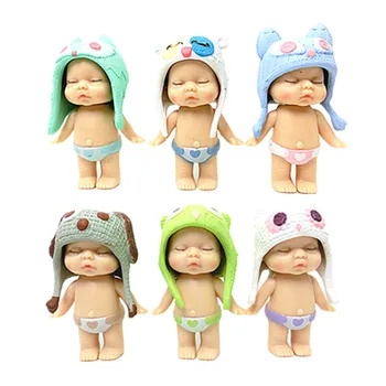 1 stks atsitiktiniai tiekimo miego lovely baby lėlės veiksmų skaičiai vaikai pvc modelis Dekoratyvinių žaislai Vaikams dovanų Kūrybos lėlės