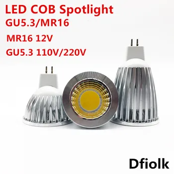 1 VNT High power LED lemputė MR16 9W 12W 15W 12 V Dimbare Led Dėmės Šiltai/ šaltai Protas MR16, 12 V GU5.3 110 V/220 V, LED lempos