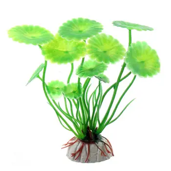 1 VNT Plastiko Lotus lapų, Žolės Dirbtiniai Augalai Akvariumo Dekoracijos, Augalai, Žuvys Bakas Žolės Gėlių Ornamentu Dekoras