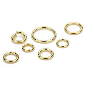 100vnt Aukso 3-10mm Nerūdijančio Plieno Atidaryti Šuolis Žiedai Split Žiedai Link Kilpos 