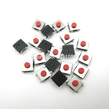 100VNT/DAUG 6*6*3.1 mm SMD Jungiklis 4 Pin Micro Touch Jungiklis Mygtukas Jungikliai Raudona SMD Tact Switch