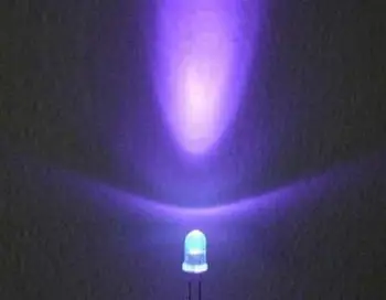 100vnt Super Šviesus 5mm Turas UV/ Violetinė Led Diodų F5 LED šviesos žibintai 