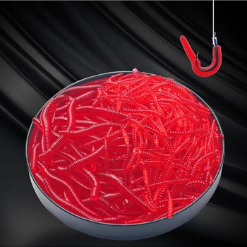 100vnt Tikroviška Raudonos Širdys Minkštas Masalas 35mm Sliekų Žvejybai Silikono Dirbtinis Masalas Įtartinas Kvapas Krevečių Priedą Bass Karpis