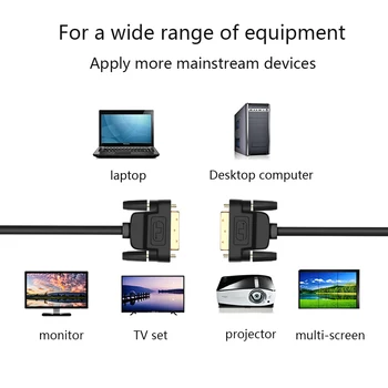 1080P DVI Kabelis, DVI į DVI Kabeliu Didelės Spartos DVI-D Male vyrams, Vaizdo Kabelį, 24+1 Dual Link 1M 2M 3M PC Kompiuteris, Adapteris, Laidas