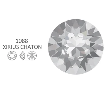 1088 Didmeninė Originalus iš swarovski kristalų-elementai Xirius chaton Pažymėjo Atgal Sužlugdytų kalnų krištolas Masės, 