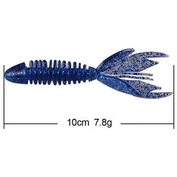 10cm 7.8 g minkšto plastiko padaras žvejybos masalas silikono, dirbtinių biat už bass lydekų, upėtakių žvejyba labai swimbait žvejybos masalas