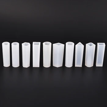 10pc/5pc/3pc/1pc Dervos Formos Pakabukas 3D Ilgas Pakabukas Geometrinės Formos Papuošalai Silikono 