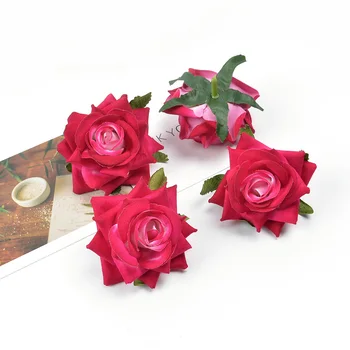 10pc 6cm Rose Dirbtinių Gėlių Šilko Netikrą Gėlių, Vestuvių Namų Dekoratyvinės Gėlės 