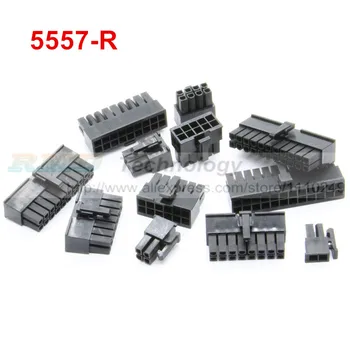 10vnt/daug 5557-R 5557 4.2 mm Black Automobilių elektros instaliacijos male jungtis 2 - 24 pin PC (kompiuterio grafikos plokštė PCI-E Maitinimo