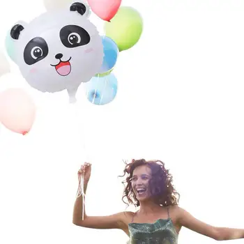 10vnt Mielas Panda Balionas Aliuminio Folija Balionai Panda Galvos Balionų Puokštė Kūdikių Dušas Panda Gimtadienio Prekes