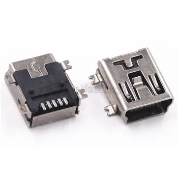 10VNT Mini USB SMD 5 Pin Moterų Mini B-Lizdas, Jungtis Kištukas