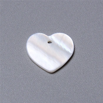 12-20 mm Širdies Formos Motina Perlų Pakabukas Natūralus Baltas Apvalkalas, Žavesio Sklandžiai Karoliukų, Skirta 