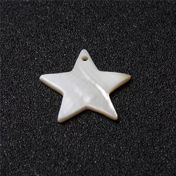 12mm Žvaigždės Formos MOP Žavesio Karoliukai Balti Gamtos Motina Pearl Shell Pentagram Karoliukai Papuošalai Priėmimo 