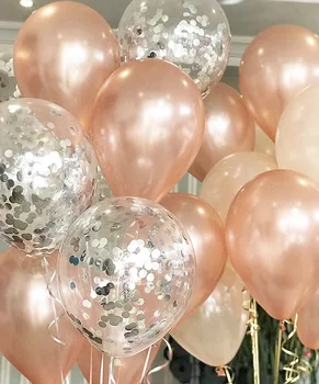 14pcs/set silver konfeti balionas latekso balionas romantiška temą vestuvių, gimtadienio apdailos baby shower šalies prekių