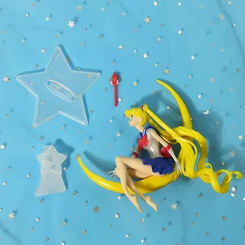 15CM Anime Pav Sailor Moon Modelį PVC Statula Torto Puošyba, Automobilių Apdailos Surinkimo Žaislai, Lėlės Gimtadienio, Kalėdų Dovanos