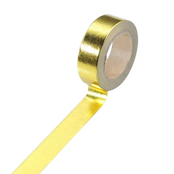 15mm*10m Aukso Folija Washi Tape Sidabro, Aukso, Bronzos Rose Žalia Spalva Japonijos Kawaii 
