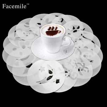 16 vienetų kavos tortas spausdinti pelėsių pyragas apdaila išgalvotas kavos plastikiniai modelis kavos apdailos priemonė 