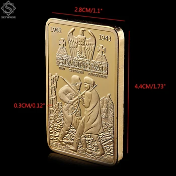 1942-1943 rusijos Bako 999/1000 Reichs Aukso &Plakiruoti Baras antrojo pasaulinio Karo Lemtis Iššūkis Rinkti Monetas