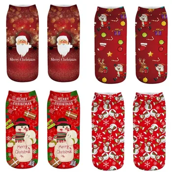 1pair Linksmų Kalėdų medvilnės kojinės Kalėdų dekoracijas namams dovanų kojinių gimdymo Noel Kerst naujųjų metų dovana gyvulių kalėdos