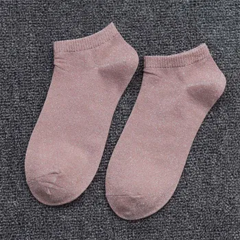 1pair moterų kulkšnies kojinės vasaros mados gražių blizgučių trumpas kojines moters ir ponios, kietas kojinių