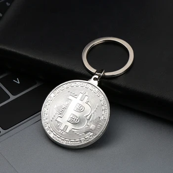 1PC 2020 Karšto Bitcoin Key Chain Variu dengto Raktą, Žiedą, Raktų Žiedas Atminimo Kolektoriai bižuterijos Draugams Dovanų Maišelis Pend