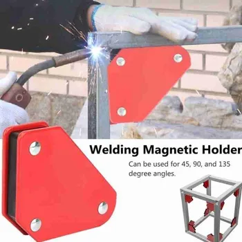 1pcs 25 £ Suvirinimo Magnetinis Laikiklis Stiprus Magnetas 3 Kampas Rodyklių Suvirintojas Positioner Galia Litavimo vietos nustatymo Įrankis