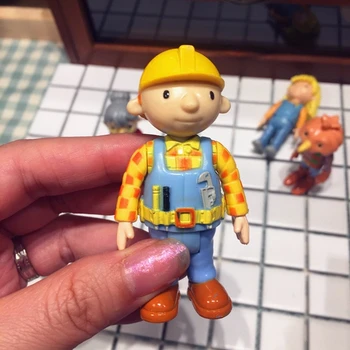 1pcs 7cm Animacinių filmų anime gaisrininkas Sam Bob builder Veiksmų Skaičiai Lėlės vaikams PVC švietimo modelio surinkimo žaislas d11