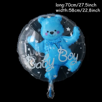 1pcs baby girl berniukas skaidrus rose lokys balionai kūdikio dušas šalis dekoro balionas vaikams 1-ojo gimtadienio balionas babyshower kamuolys