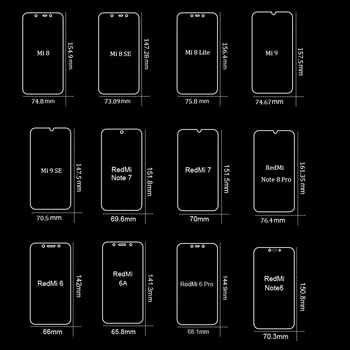 2 Vnt 9D Grūdintas Stiklas Xiaomi Redmi Pastaba 7 6 8 Pro Stiklo Screen Protector For Xiaomi Mi 8 9 SE Lite 