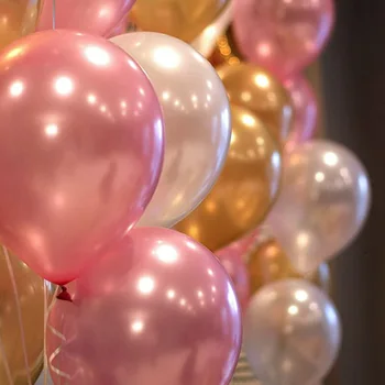 20/50pcs 10 colių Pearl Pink Skiedra Baltos spalvos Lateksiniai Balionai Vestuvės Valentino Dienos, Gimtadienio Dekoro Helio globals