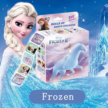 200Pcs/Box Disney Animacinių filmų Lipdukai Nuimamas Užšaldyti Princesė Mickey Sofija Lipdukas Mergina, Vaikams, Vaikų, Mokytojų Atlygį Žaislai Dovana