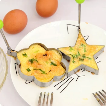 2018 Nerūdijančio Plieno Forma, Kepti Kiaušiniai Įrankiai Omletas Pelėsių Prietaiso Kiaušinių Blynas Žiedas Kiaušinio Formos Virtuvės Reikmenys Lašas Laivas