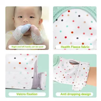 2019 Karšto Pardavimo Bamblys Žaislai 1pcs Maisto kokybės Silikono Teethers Kūdikiui Kramtyti Pirštinės Anti-bitės Ranka Naujas-atvykimo Kūdikių Molinis Pirštinės