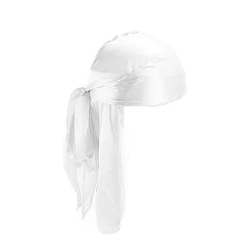 2019 Naujas Unisex Ilgas Šilko Satino Kvėpuojantis Turbaną Skrybėlę Perukai Doo Durag Dviratininkas Headwrap Chemo Bžūp Pirate Hat Vyrams, Plaukų Priedai