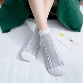 2020 m. nauja Japonų mergina medvilnės kojinės mielas nėrinių valtis kojinės vasaros plonas skirsnio akių moterų trumpos kojinės didmeninės