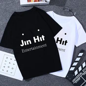 2020 metų Vasaros Medvilnės Marškinėliai Moterims Mados trumpomis Rankovėmis T-shirt JinHit Pramogų Laiškas Išspausdintas moteriški marškinėliai