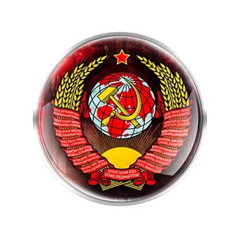 2020 Naujas Klasikinis SSRS Sovietinės Emblemos Kūjis, Plaktukas Temą Sagė Ženklelis Stiklo Cabochon Dome Už Maišelį Rūbų, Dekoruoti Smeigtukai Papuošalai
