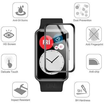 20D Išlenktą Kraštą, Visiškai Minkšta Apsaugine Plėvele Padengti Huawei Žiūrėti Tinka ir Garbės Smart Watch ES Screen Protector (Ne Stiklo)