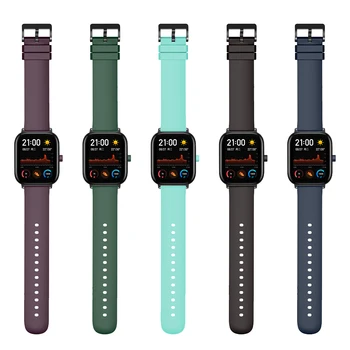 20mm Silikono Riešo Watchband Dirželis Xiaomi Huami Amazfit PVP/GTS/VTR 42mm Smart Watch Band Apyrankę Sporto Apyrankė
