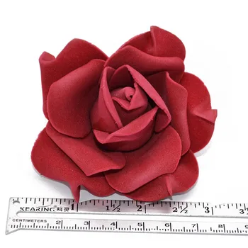 20pcs 8cm Didelis Rose Vadovai, Dirbtiniai PE Putų Gėlės, Rozetės, Vestuvių Dekoravimas Nuotakos Puokštė Apyrankė 