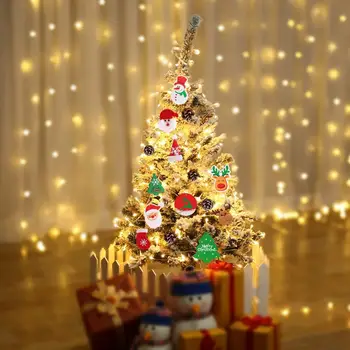 20Pcs Sniego Elnias Led Žibintai Naujųjų Metų Kalėdų Dekoracijos Kalėdų Eglučių Papuošalai Kalėdų Elementus Kalėdų Medžio Apdaila