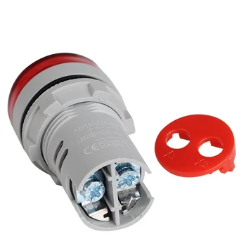 22mm LED Skaitmeninis Displėjus Indikatorius Voltų Įtampos Matuoklio Indikatorius Signalo Lemputė Voltmeter Žibintai Testeris Combo Matavimo Diapazonas 60-500V AC