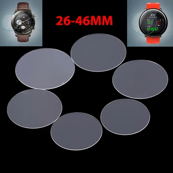2Pack Universalus Apvalus Grūdintas Stiklas, Apsauginė Plėvelė Screen Protector Padengti Armani Moto Xiaomi Smart Watch 26-34mm 27mm 46mm