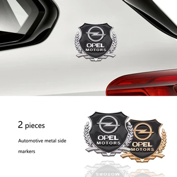 2vnt 3D Metalo Automobilių Stilius Šoninės Durys Ženklelio Lipdukai, Šoninio Lango Emblema Lipdukai OPEL Astra Mokka 