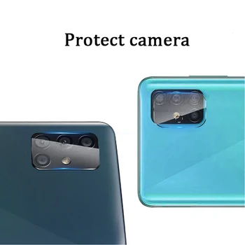 2vnt Atgal Fotoaparato objektyvą Screen Protector for Samsung A71 HD Aiškiai Kamera Grūdintas Apsauginis Stiklas ant Galaxy 71 A715F filmas