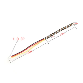 3,5 mm de ancho WS2812 Placa de tira lankstus Chip 5V con 10 2020 m. LED RGB IC incorporado 50mm de longitud para carreras Rėkauti FPV